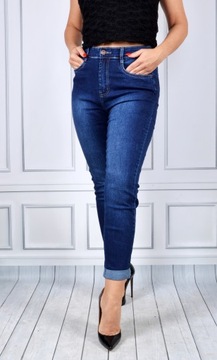 Spodnie Jeansy Wyszczuplające Jeansowe plus Size #