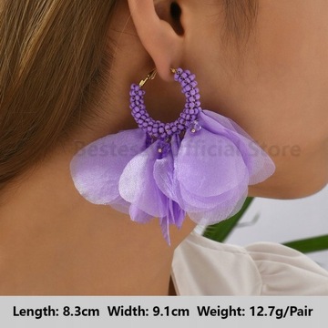 Purple Collection Fashion Crystal Drop Dangle