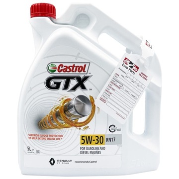 Olej Silnikowy Castrol 5W-30 GTX RN17 5L