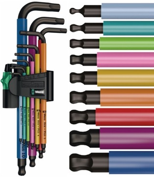 WERA klucze Hex-Plus Multicolour 950/9 imbus 9 szt