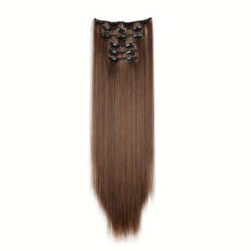CLIP IN doczepiane włosy 6 taśm 60cm DOPINKI doczepy WŁOSY NA SPINKI 4/30