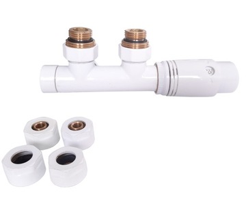 Zawór zespolony INVENA Z GŁOWICĄ DUOPLEX biały