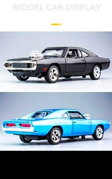 DODGE CHARGER 1970 Z EFEKTAMI DŹWIĘKOWYMI I ŚWIETLNYMI PULL BACK