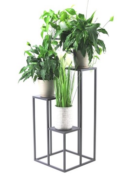 Kwietnik Metalowy na 4 kwiaty 112cm szary loft