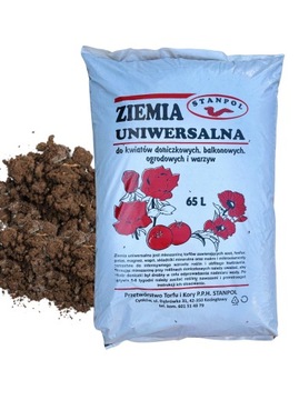 Ziemia 65l.B uniwersalna kwiatów warzyw podłoże wysiew ogród torf STANPOL