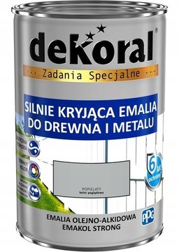 Emalia Dekoral do drewna i metalu 0,9L POPIELATY