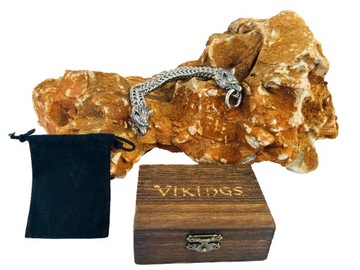 Мужской браслет VIKING Стальной браслет + подарочная коробка для мужчины.