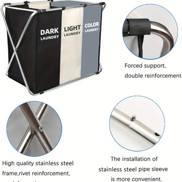 1 корзина для белья 180 л/240 л, большой сортировщик для хранения одеял,