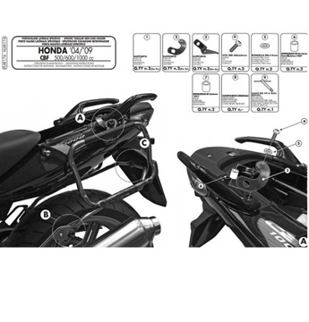 Kappa stelaż boczny HONDA CBF 500 600 1000 KLXR174