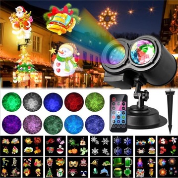 РОЖДЕСТВЕНСКИЙ СВЕТОДИОДНЫЙ ЛАЗЕРНЫЙ ПРОЕКТОР ДЛЯ ДОМА, ВОДОНЕПРОНИЦАЕМЫЙ IP65 + ПУЛЬТ ДИСТАНЦИОННОГО УПРАВЛЕНИЯ