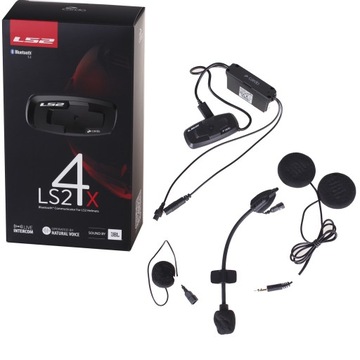 INTERKOM MOTOCYKLOWY CARDO LS2 4X ZESTAW SŁUCHAWKOWY BLUETOOTH 1200m