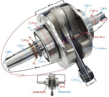 Wał korbowy komplet NXT250 2021