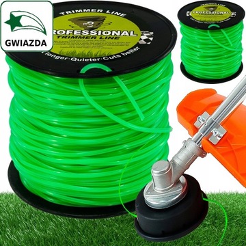 ŻYŁKA TNĄCA KOSY SPALINOWEJ PODKASZARKI WYKASZARKI GWIAZDA 3,0mm 100m MOCNA