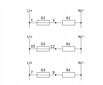 GNIAZDO MODUŁ BEZPIECZNIKOWE CYLINDRYCZNE 3P BZ-3