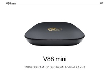 Горячие продажи V88 mini Android 7.1 сетевая ТВ-приставка 4K HD
