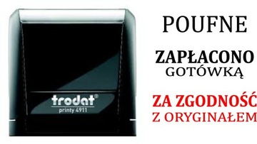 Pieczątka TRODAT 4911 gotowa z hasłami ZA ZGODNOŚĆ