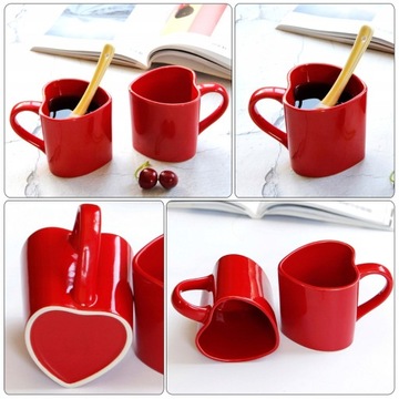 Керамическая чайная кружка в форме сердца