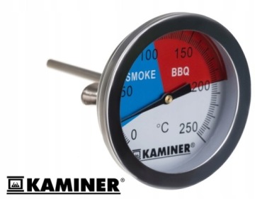 Аналоговый термометр с датчиком Kaminer 0–250 °C