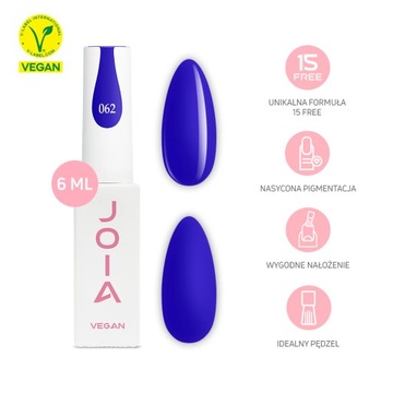Lakier Hybrydowy do paznokci JOIA vegan 062 Niebieski 6 ml