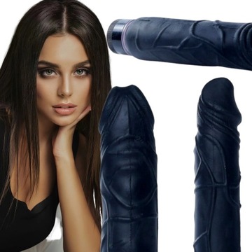 Wibrator damski realistyczny czarny sex masażer łechtaczki waginy orgazm