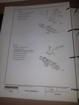 Liebherr L511 L521 L531 L541 Руководство по ремонту и сервисной книжке