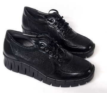 UNI-30 MODNE STYLOWE WYGODNE PÓŁBUTY SNEAKERSY SKÓRA NATURALNA 37