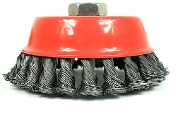 SZCZOTKA DRUCIANA DRUT SKRĘCANY CZOŁOWA M14 65mm NA SZLIFIERKĘ