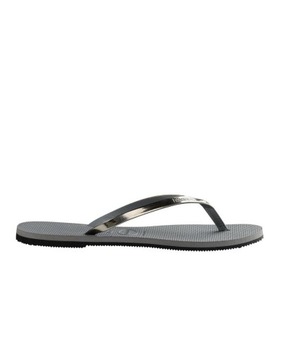 HAVAIANAS SZARE KLAPKI JAPONKI LOGO CASUAL 2RD NI7__39/40