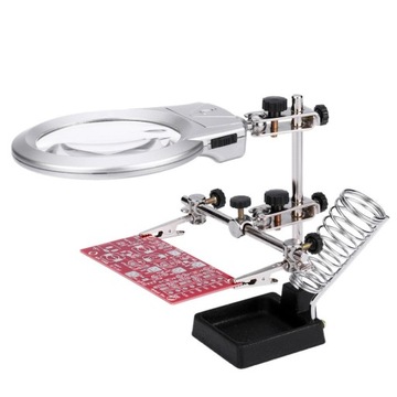 НАБОР ДЛЯ ПАЙКИ РУЧКА-УВЕЛИЧИТЕЛЬ ТРЕТЬЕЙ РУКИ 2 СВЕТОДИОДА