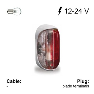 Габаритный фонарь боковой верхнее положение, овал, 90х40