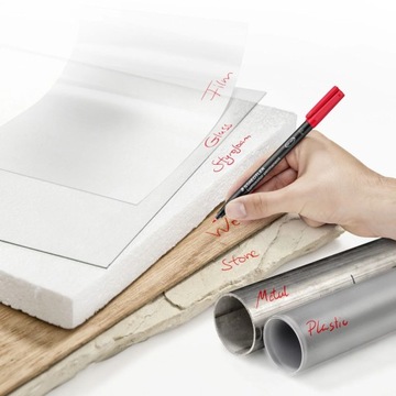 ПЕРМАНЕНТНЫЙ ПЛЕНОЧНЫЙ МАРКЕР STAEDTLER LUMOCOLOR F 0,6 ММ, 4 ЦВЕТА