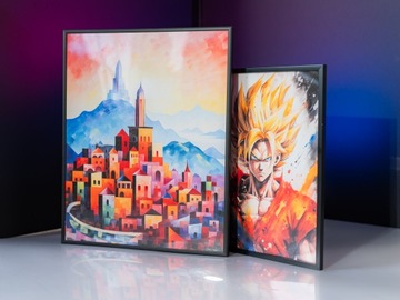 Настенный постер Картина Женщина Яркие Цвета Арт 50x70см Premium ElliveX