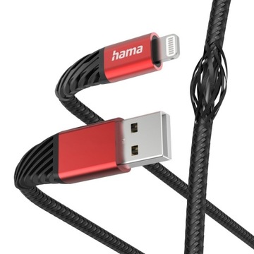 Kabel Lightning do iPhone Hama 1,5m licencja MFI