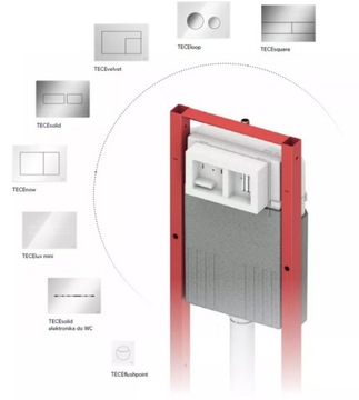УЗКАЯ КАРКАС УНИТАЗА 32 СМ TECE 9.400.440 НОВЫЕ ОПОРЫ + КОВРИК