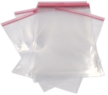 TOREBKI WORECZKI CELOFANOWE z TAŚMĄ 10x15+4cm a100