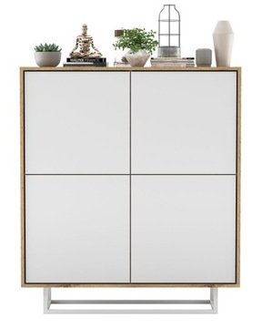Komoda Loft szafka RTV Loft wotan biały MAT 113 cm