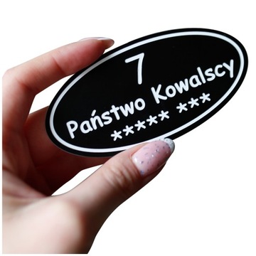 Tabliczka czarna na drzwi z grawerem RÓŻNE WZORY