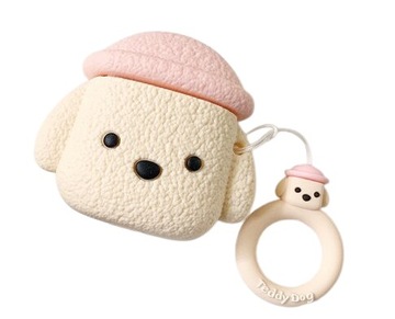 Etui na słuchawki Airpods 1/2 - Teddy DOG Różowy