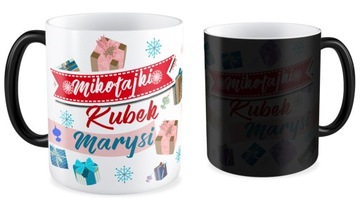 Kubek magiczny MIKOŁAJ ŚWIĘTA + IMIĘ RÓŻNE WZORY