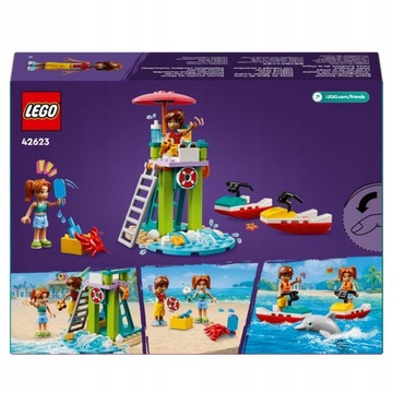 LEGO FRIENDS Plażowy skuter wodny 42623 delfin zestaw na prezent torba
