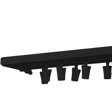 KARNISZ SZYNA SUFITOWA PCV CZARNA DWUTOROWA 120 cm