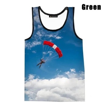 Koszulka bez rękawów 3D Print Paragliding
