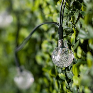 Садовая гирлянда на солнечных батареях, 50 светодиодных декоративных шариков, 11,8 м, 3000 К, тепло