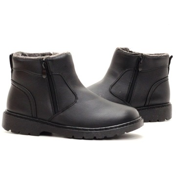 МУЖСКИЕ ЗИМНИЕ БОТИНКИ, ЧЕРНЫЕ СНЕЖНЫЕ БОТИНКИ