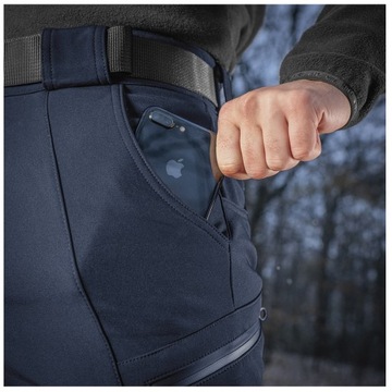 SPODNIE TREKKINGOWE MĘSKIE BOJÓWKI SOFTSHELL WINTER M-TAC GRANATOWE S