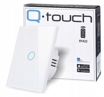 DOTYKOWY WŁĄCZNIK ŚWIATŁA POJEDYNCZY PILOT SZKLANY