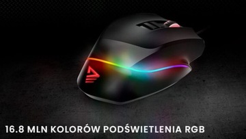 Mysz Gamingowa Przewodowa Savio Valiant 12400DPI RGB 3 panele boczne wymien