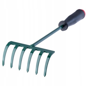 GRABKI GRABIE MAŁE OGRODOWE Z TRZONEM 30CM 6-ZĘBNE