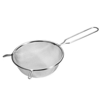 STALOWE SITKO KUCHENNE PRZESIEWAK Z UCHWYTEM 18CM