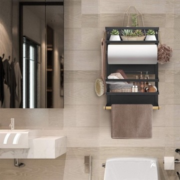 ПОДВЕСНАЯ ПОЛКА ДЛЯ ХОЛОДИЛЬНИКА ПОЛКА ДЛЯ СПЕЦИЙ КУХОННЫЙ ОРГАНАЙЗЕР ЧЕРНЫЙ